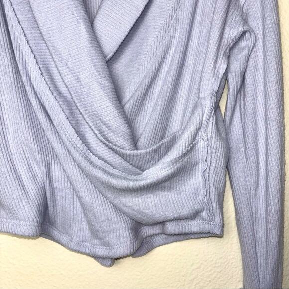 We the Free Hold Me Close Pullover sweater Women's Medium Sky Blue Purple - Picture 8 of 16